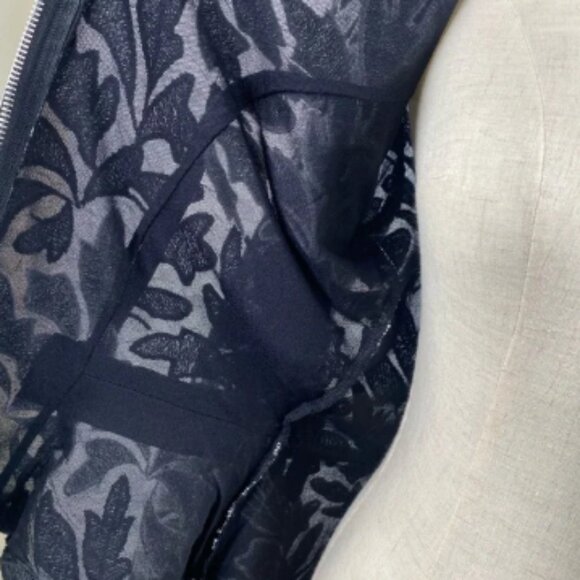 INC International Concepts | Black & White Lace Peplum Jacket | Women’s Medium - Picture 14 of 16